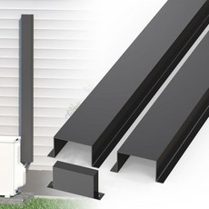 LBG Products 덕트리스 미니 스플릿 중앙 에어컨을 위한 제품 6인치 x 4인치 금속 장식 라인 세트 커버 키트 히트 펌프 스플릿 액세서리(블랙), LBG Products 덕트리스 미니 스플릿, 중앙 에