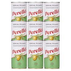 perello green olive 페렐로 굵은 씨없는 그린 올리브 350g 9캔, 9개