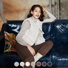 [현대백화점][지오다노] 379903 여 크루넥 라이트다운 경량 베스트