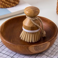 다용도 우드 손잡이 주방 세척솔(2type)야채 냄비 프라이팬 그릴 와플팬 설거지 브러쉬, 소