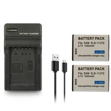 삼성 SLB-1137D 호환배터리2개+충전기 NV100HD/NV24HD/L74WIDE, 1개
