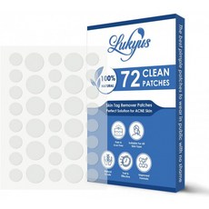 LUKYUS 스킨 태그 제거 패치(72개) - 천연 여드름 와트 여드름 제거 반다이드 패치 - 얼굴 바디용 강, 1