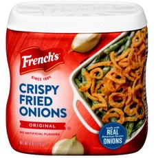 French's Original Crispy Fried Onions Certified K French's Original Crispy Fried Onions 인증된 코셔 미국, 170g, 2개
