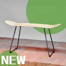 스케이트보드데크 삼각다리 의자 테이블 인테리어소품 롱보드 스툴 슈프림, 삼각다리+우드(나무)