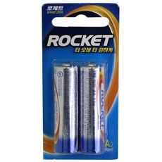 로케트 알카라인 배터리 1.5V AA (LR6) AAA (LR3) 건전지 - 2알, LR6 AA - 2알, 1개