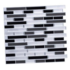 GHSHOP 껍질 스틱 backsplash에 자기 접착 타일 홈 장식을위한 3d 벽 pu 젤 타일 주방 욕실 backsplash에 스틱, PET 종이 PU 접착제, A