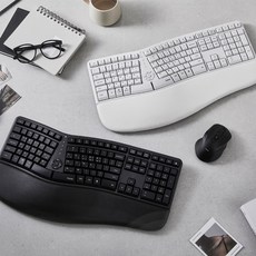 아이노트 NK907RB 인체공학 무선 블루투스 키보드, 블랙