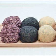 [수가성오메기떡] 달지않아 맛있는 제주 오메기떡, 25개, 통팥+흑임자+콩고물, 55g