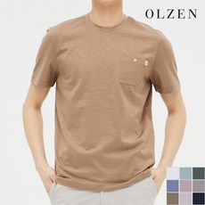 올젠 [올젠] 수피마 포켓 라운드 반팔 티셔츠 (ZOA2TR1318)