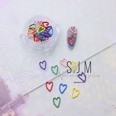 네잎클로버 멜란지 무광 하트 네일 액세서리 마카롱 계열 곰돌이 DIY 네일 스티커