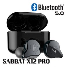 SABBAT X12 PRO 블루투스 5.0 무선 안끊기는 이어폰 블루투스이어폰, 블랙