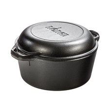 Lodge 프리시즌드 무쇠 더블 더치 오븐 5쿼트, 5 Quart_Dutch Oven, 5 Quart
