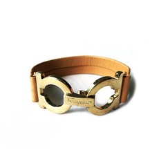 FERRAGAMO 더마론 페라가모 금장로고 가죽팔찌 브레이슬릿 명품 가방