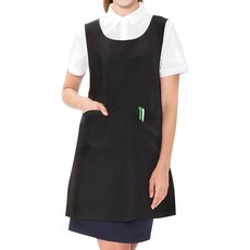 예경 구김없는 포그니 원피스 앞치마 대, 블랙, 1개