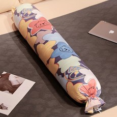 집콕바디필로우 여름 일자형 롱쿠션 원형 긴베개 안고자는 대형, 150cm 1kg, 작은 곰