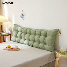 침대 머리 쿠션 풍 숙소 침실 소파 쿠션 다다미 다용도 고정 의자 쿠션 등받이78108, 베이직-초록, 길이200*50cm (밴딩타입)