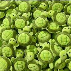귀여운 작은 거북이 고양이 녹색 캣민트 분쇄 충전재, 1개, 2.5 Turtles