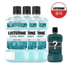 리스테린 [검케어250ml증정] 쿨민트 마일드 750ml x3