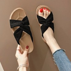 4cm 여름 해변용 럭셔리 비키니 슬리퍼 2Color 235 크림 화이트