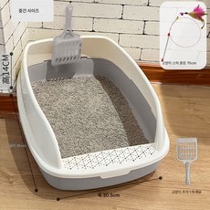 고양이 사분 고양이 화장실 오버사이즈 샌딩 방지 모래 오픈 고양이 똥통 전체 반밀폐 아기 고양이 용품, 색깔26, 1개