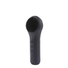 소닉 방수 페이셜 클렌징 브러시 충전식 스크러버 각질 제거 진동 딥 클린 페이스 클리너 스킨 케어 도구, 1) Black, 없음