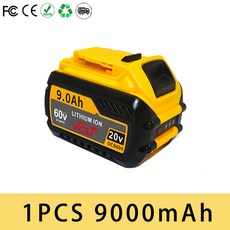 호환 디월트 배터리용 플렉스볼트 최대 배터리 DCB609 20V 60V MAXDCB547-XJ 9 Ah-18Ah, 02 1PCS-9000mAh