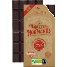 Knights of the Choker Chevaliers d 'Argouges -Dark Chocolate Tablet 72% 유기농/페어 - Normans의 정제 다크 초콜릿, 5개, 100g