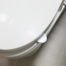 깔끔 화이트 변기뚜껑 손잡이 부부싸움방지 2p 어린이집 고시원 사무실