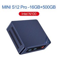 와이퍼 블레이드 암 비링크 Beelink 데스크탑 게이밍 컴퓨터 미니 S 인텔 11 세대 N5095 PC N100 S12 Pro DDR4 8GB 128GB SSD N95 VS GK, N100 16G500G, Intel Processor, 미국