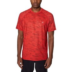 스파이더 스태틱 카모 반팔 Raglan Rashguard 볼케이노 XL, X-Large, Volcano