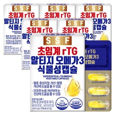 순수식품 저온 초임계 rtg 알티지 오메가3 식물성 캡슐 6박스(180캡슐)