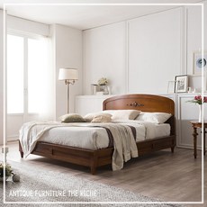 PM 유럽풍 수입 엔틱 퀸 침대 마호가니 원목 침대프레임 Q 앤틱 신혼가구