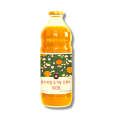 유기농 오렌지주스 100% NFC 착즙 오렌지 주스 원액, 1L, 1개