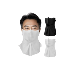 클레어 남성전용 자외선 차단 쿨 스포츠 마스크 UV햇빛가리개 1+1, 라이트그레이1+블랙1,, 2개