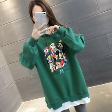 옥타비아누스 기본 라운드 봄옷 여성의류 와이드 루즈핏 얇은 코트