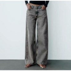 ZARA 여자 와이드핏 청바지 캐주얼 데님팬츠 3Y1007