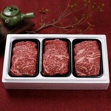 [이천축협] [냉장]한우 [1+등급]꽃등심 세트 /등심 x 3 총1.5kg 선물세트, 1개