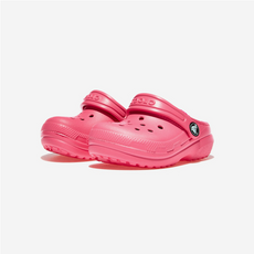 ABC마트키즈 [CROCS] 크록스 클래식 라인드 클로그 T 털크록스 키즈 CRS207009 HYPER PINK (130~165)