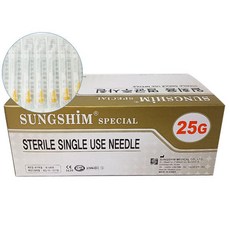 성심 일회용주사침(롱니들) 25G 60mm / 200개입, 1개