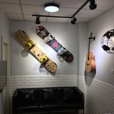 스키 보드 스키 선반 벽걸이 스노보드 더블보드 홀더 보관대 랜딩 보드 선반, 03 착지식(펀치 불필요)