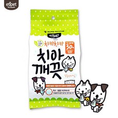 쿠팡블루 강아지 입냄새제거 간편 양치티슈 10개 애묘 대형견 반려견물티슈 미용티슈, 30개