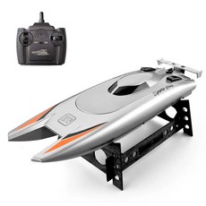 고속 리모컨 보트 젓는 RC 레이싱 방수 전복 리셋 스피드 30 km 4ch 4g, silvery