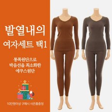 [현대백화점][비너스]발열내의 도톰한 에쿠스원단으로 포근한 기모내복 겨울내의 여성내복 세트 中택1 VLG1
