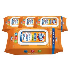 유한크로락스 세정살균티슈 캡형 오렌지 퓨전 60매 X 4개