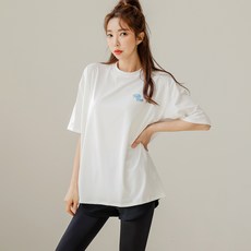 베라프 워티크 반팔 여자 루즈핏 래쉬가드 상의 M232