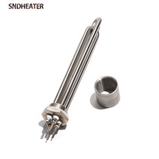 SNDHEATER 에너지 풍력용 DC 가열 요소 DN25 32mm NPT BSP 12V 24V 36V 48V 300W 600W 900W 1 2 1 5KW 1 인치 1pc, with Internal Nut, 900W 200mmL 304SS, 1개, 38) 24V - 900W 200mmL 304SS -