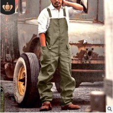 남자와이드멜빵바지