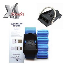 [엑스에스 스쿠바] XS SCUBA 웨이트 벨트 클리어 패치 세트, 컬러:검정