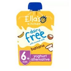 Ellas Kitchen 엘라스 키친 오가닉 데어리 프리 바나나 요거트 아기 간식 이유식 파우치 6개월 이상 80g 8팩, 8개