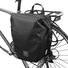 바이크랩 방수 자전거가방 짐받이 가방 20L 방수패니어 투어백 142088, 블랙, 1개